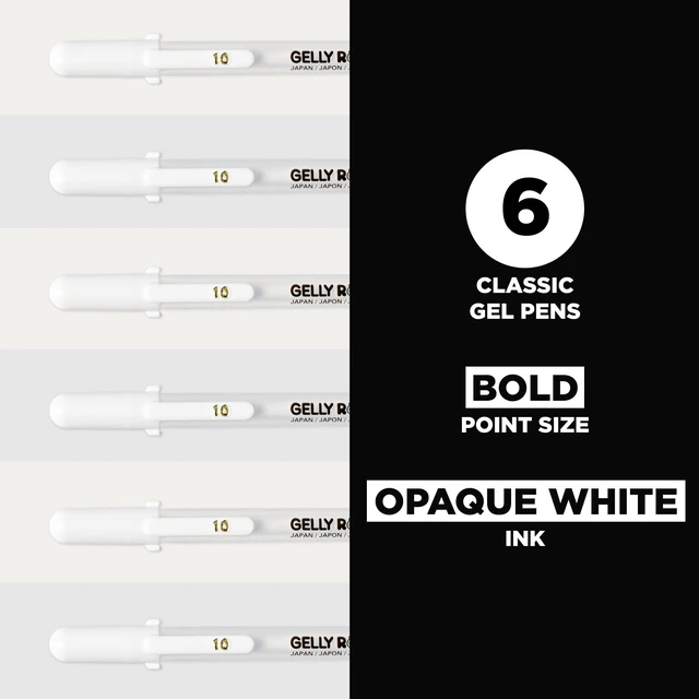 Alt view image 2 of 6 - 57458 Gelly Roll Classic 10 (Bold Pt.) 6pk Pen, White (Pack of 3)
