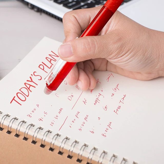 Alt view image 4 of 7 - Erasable Gel Pens, 15 Pack Red Retractable Erasable Pens Clicker, Fine Point, Make Mistakes Disappear, Red Ink for for School & Office