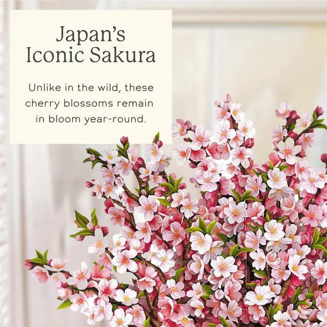 Alt view image 3 of 7 - Grande Japanese Cherry Blossoms 20 Inch Life-Sized 3D Pop Up Card Greeting Card, Birthday, Mothers Day, Thank You, Gifts for Mom and Her Includes Notecard and Envelope