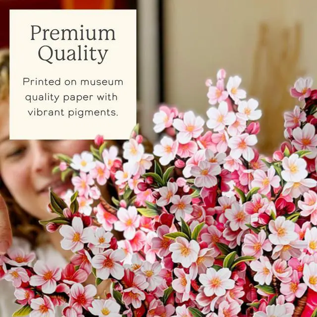 Alt view image 5 of 7 - Grande Japanese Cherry Blossoms 20 Inch Life-Sized 3D Pop Up Card Greeting Card, Birthday, Mothers Day, Thank You, Gifts for Mom and Her Includes Notecard and Envelope