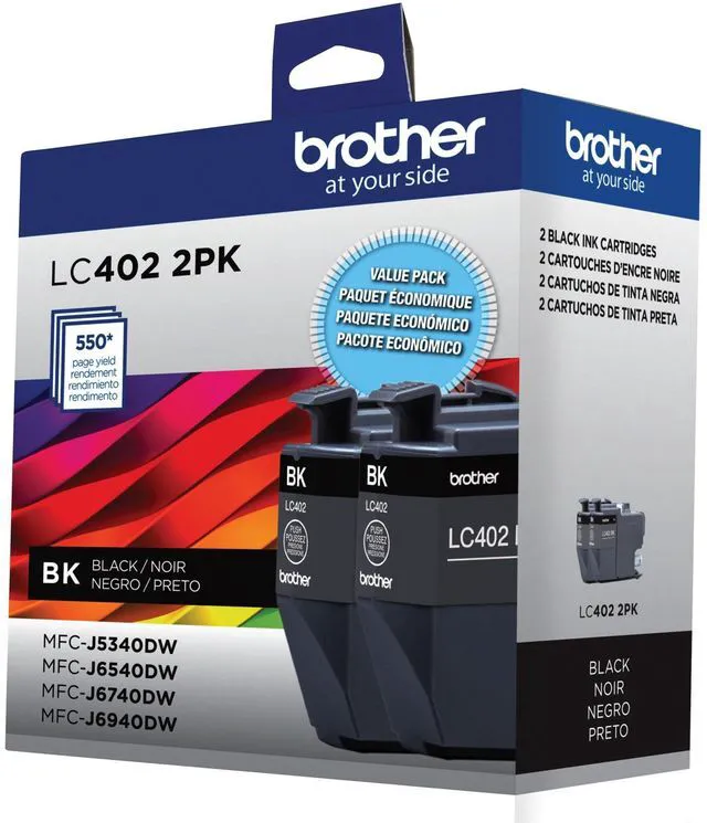 Alt view image 6 of 7 - Genuine LC402 2PK 2-Pack of Standard Yield Black Ink Cartridges