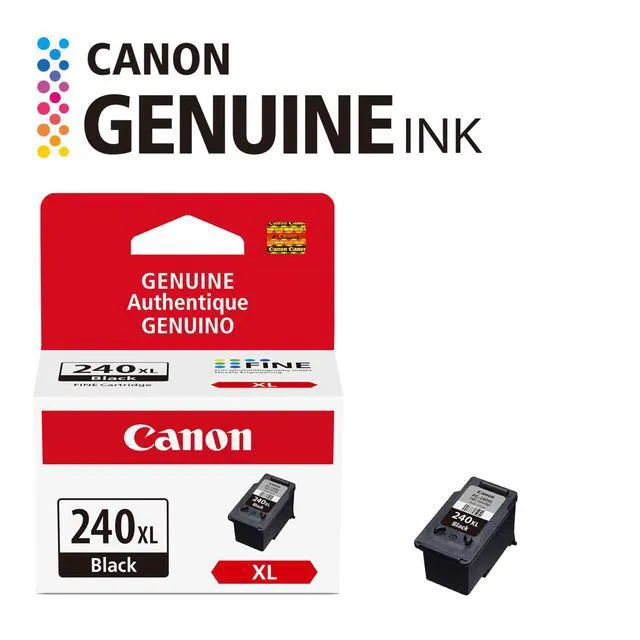 Alt view image 2 of 7 - PG-240 XL Genuine Black Ink Cartridge, Compatible with MG2120/3120/4120, MX512/432/472/372/392/522/532/452, MG2220/3220/4220/3520/3620, TS5120