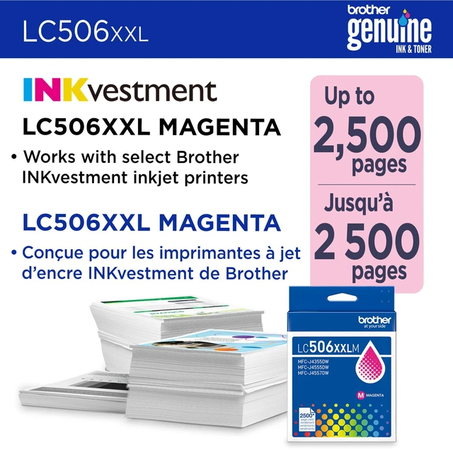 Alt view image 2 of 7 - Genuine LC506XXLM Super High Yield Magenta Ink Cartridge (for use INKvestment 4355, 4555, and 4557 Printers)