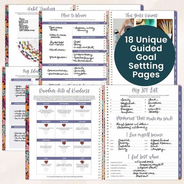 Alt view image 4 of 7 - 2026-2027 Planner (8.5 x 11") 13 Month Academic Year Organizer (July 2026 - July 2027) - Weekly & Monthly Agenda Book with Stickers & Tabs - Floral Fiesta