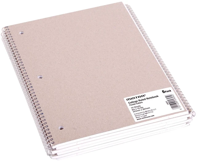 Alt view image 4 of 4 - Spiral Notebooks Set - Pastel Colors, College Ruled, Journals for School, Work, Business, Aesthetic Stationery, Writing Pad, Teacher & Student Supplies, 70 Sheets Each, 24-Pack