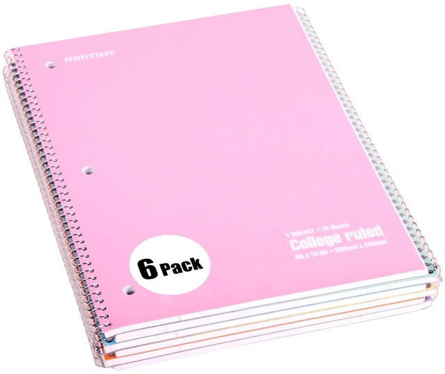 Alt view image 3 of 4 - Spiral Notebooks Set - Pastel Colors, College Ruled, Journals for School, Work, Business, Aesthetic Stationery, Writing Pad, Teacher & Student Supplies, 70 Sheets Each, 24-Pack
