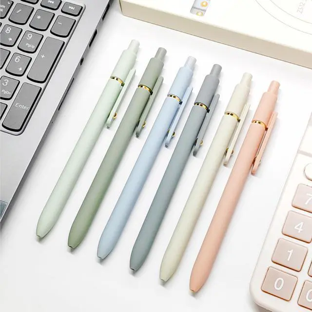 Alt view image 7 of 7 - 12 Pcs Gel Pens 0.5mm Quick Dry Black Ink Pens Fine Point Smooth Writing Pens, Cute Office and School Supplies Gifts for Women Teacher Students (12 Pcs Morandi and Vintage Gold)