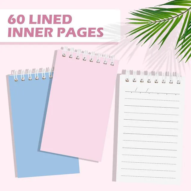Alt view image 3 of 6 - Mini Notebooks Bulk,3x5 Pocket Spiral Notepads With Lined Pages 16 Pcs Small Notebook for Work,Nursing School Essentials,School&Office Supplies,Nurse Gifts