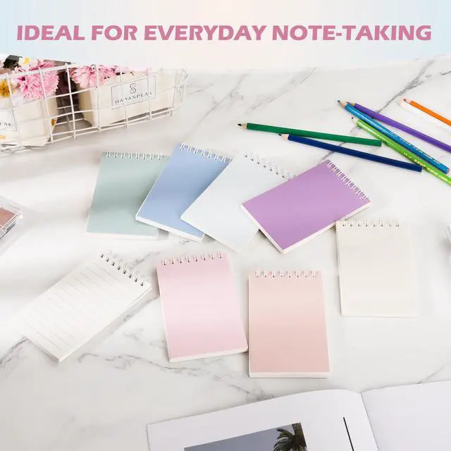 Alt view image 5 of 6 - Mini Notebooks Bulk,3x5 Pocket Spiral Notepads With Lined Pages 16 Pcs Small Notebook for Work,Nursing School Essentials,School&Office Supplies,Nurse Gifts