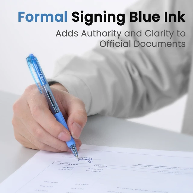 Alt view image 6 of 7 - 40 Pack Bulk Pens Ballpoint, Smooth Writing Pens with Soft Grip Retractable Blue Ink Pens, Medium Point 1.0mm Pen for Journaling, Ballpoint Pen Office Supplies