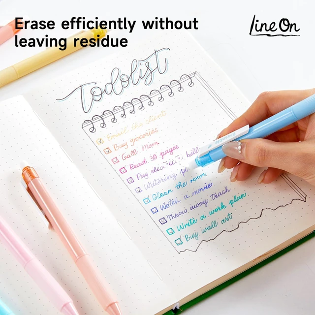 Alt view image 6 of 7 - Erasable Gel Pens, 20 Colors Retractable 0.7mm Fine Point Erasable Pens Clicker for Back to School, Assorted Color Inks, Make Mistakes Disappear for Drawing Writing Planner & Crossword Puzzles