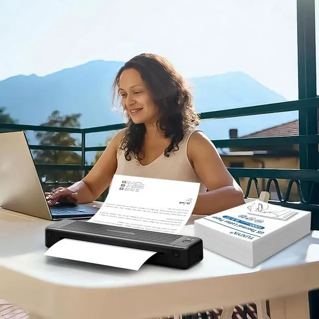 Alt view image 7 of 7 - 1000 Sheets Thermal Printer Paper 8.5 x 11 Inch BPA free Advanced Thermal Printing US Letter Size Thermal Paper Compatible Most Portable Printers