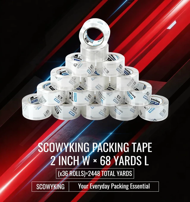 Alt view image 2 of 7 - Clear Packing Tape Refills Heavy Duty,36 Pack,2.7 Mil,2"×68 Yd