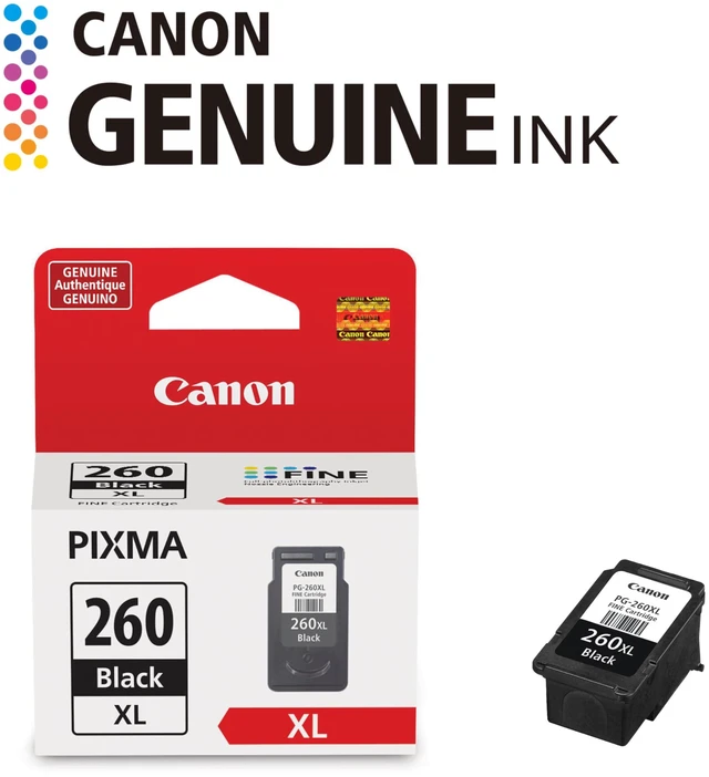 Alt view image 2 of 7 - PG-260 XL Genuine Black Ink Cartridge, Compatible with TS5320/6420/6420a,TR7020/7020a