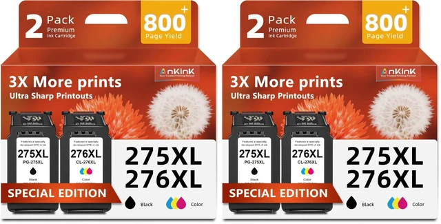Main image of 275XL 276XL Black Color Ink Replacement for Canon PG 275 CL 276 XL (Pack of 2)