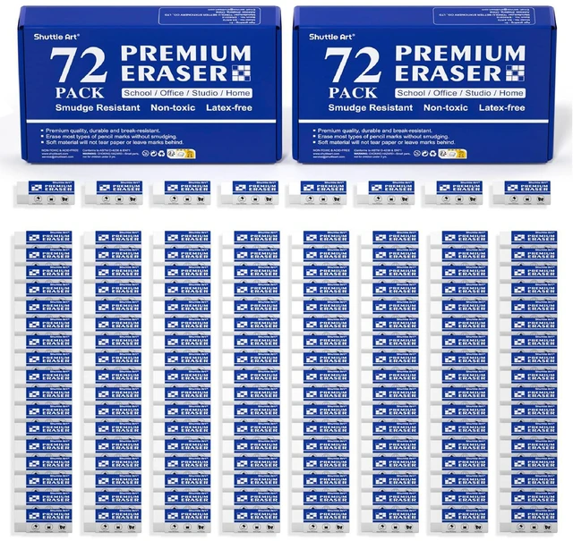 Main image of Erasers, 144 Pack Premium Eraser Bulk, White Erasers Classroom Set for Kids Teachers as School and Office Supplies