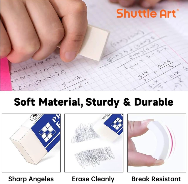 Alt view image 4 of 7 - Erasers, 144 Pack Premium Eraser Bulk, White Erasers Classroom Set for Kids Teachers as School and Office Supplies