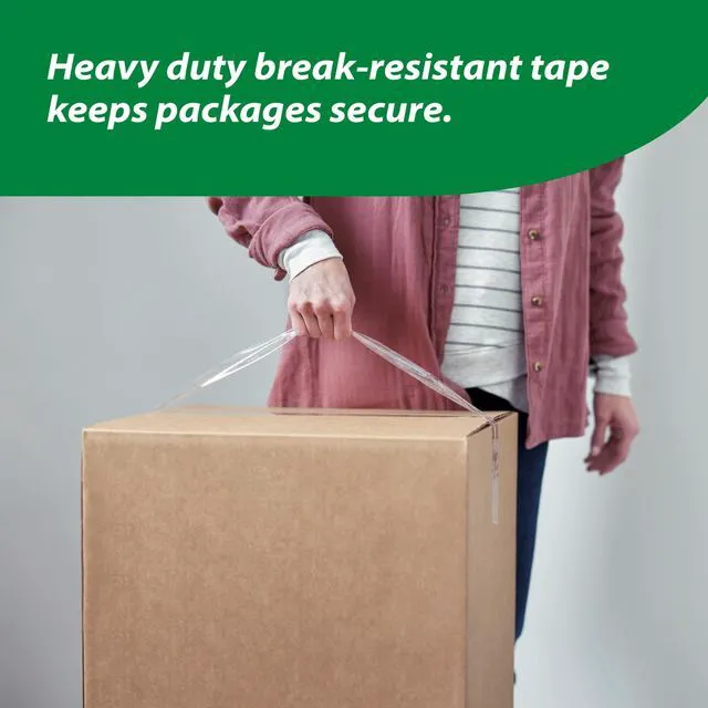 Alt view image 2 of 7 - HD Clear Packing Tape Refills - 4 Rolls of Heavy Duty Shipping and Moving Packing Tape - Clear Strong Packaging Tape for Boxes, Packing and Moving Supplies - 1.88 In. x 54.6 Yards (240378)