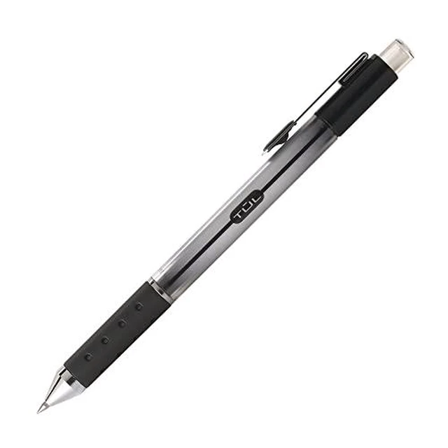 Alt view image 6 of 6 - Gel Pens, Retractable, Medium Point, 0.7 mm, Gray Barrel, Black Ink, Pack Of 12