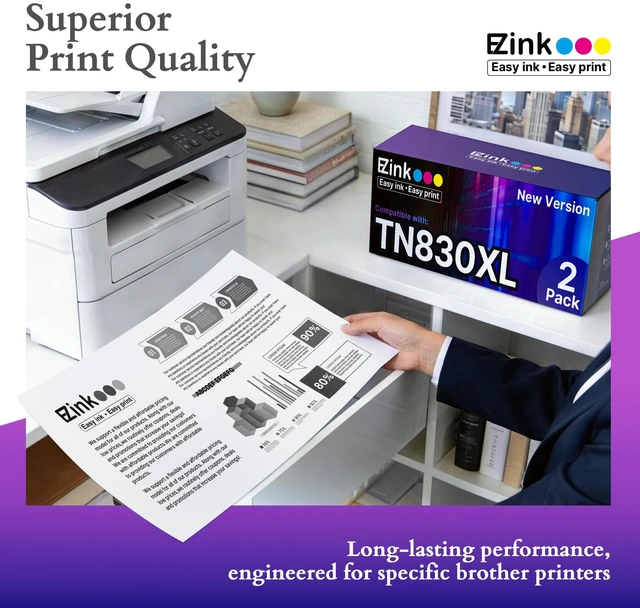 Alt view image 5 of 7 - TN830XL Toner for Brother Printer Compatible for Brother TN830XL TN830 Toner Cartridges to Use with DCP-L2640DW HL-L2460DW HL-L2480DW HL-L2400D (2 TN830XL Black)