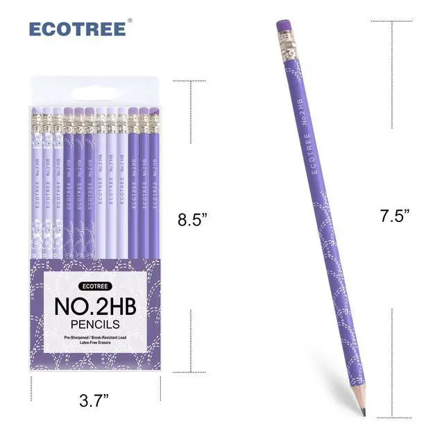 Alt view image 7 of 7 - Pre-Sharpened #2 Pastel Pencils, Back to School Supplies, 24 Count Graphite Number 2 Pencils for Kids Students, Latex-Free Eraser, Smooth Writing, Drawing, Sketching, Classroom Gifts
