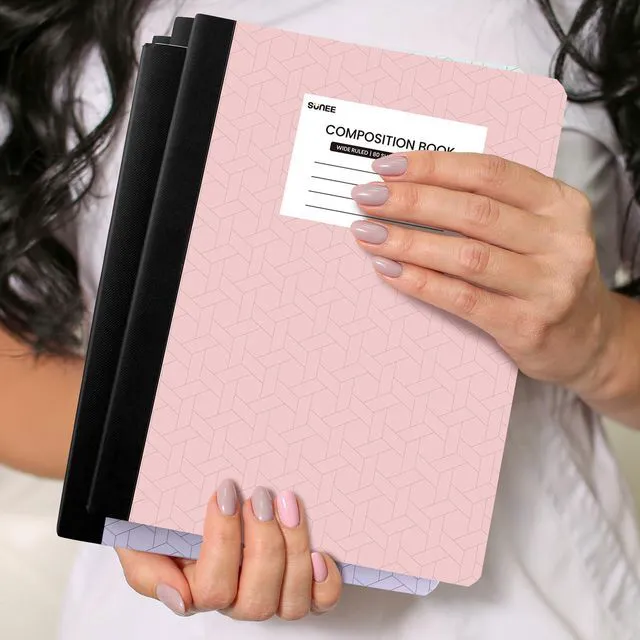 Alt view image 7 of 7 - Composition Notebooks - Wide Ruled Paper, 12 Pack Composition Book, 9 3/4" x 7 1/2", 80 Sheets/160 Pages, Assorted Colors, School & Office Supplies