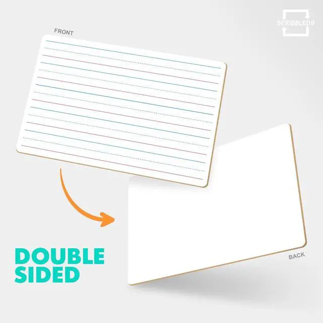 Alt view image 3 of 7 - 5 Pack Small Lined Dry Erase Boards, 9x12 Double Sided 5 Pcs Classroom Value Set, Smooth Learning Surface for Handwriting, Study & Homeschool Supply, Easy to Clean Masonite Board