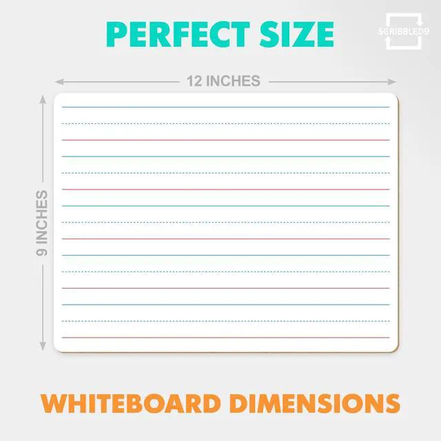 Alt view image 7 of 7 - 5 Pack Small Lined Dry Erase Boards, 9x12 Double Sided 5 Pcs Classroom Value Set, Smooth Learning Surface for Handwriting, Study & Homeschool Supply, Easy to Clean Masonite Board