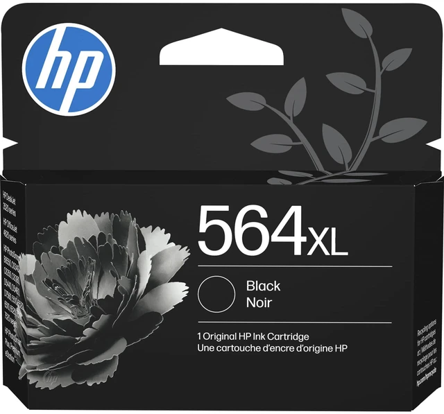 Main image of 564XL Black High-Yield Ink | Works with DeskJet 3500; OfficeJet 4620; PhotoSmart B8550, C6300, D5400, D7560, 5510, 5520, 6510, 6520, 7510, 7520, Plus, Premium, eStation Series | CN684WN
