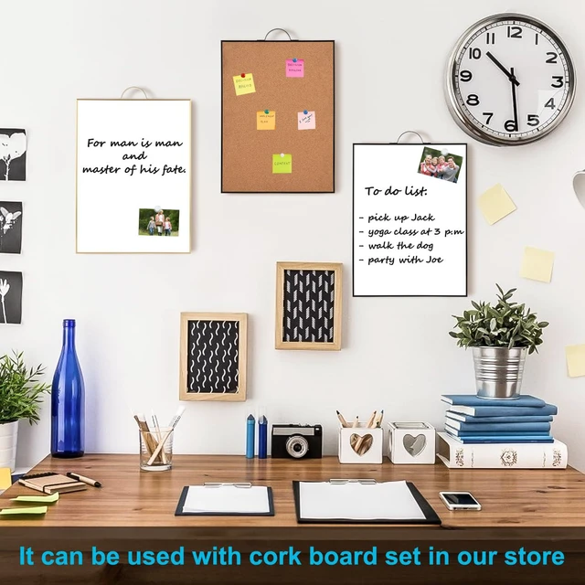 Alt view image 7 of 7 - Small White Board - 16" X 12" Portable Gold Aluminum Framed Whiteboard, Magnetic Dry Erase Board with a Handle, to Do List Notepad for Office, Home, School