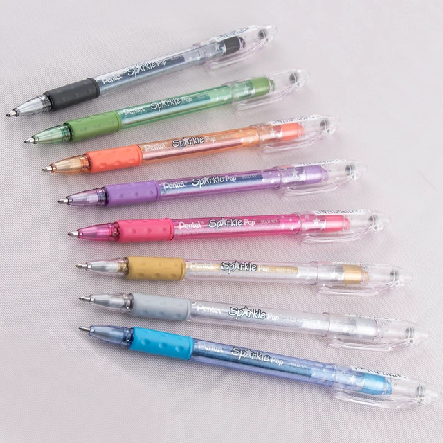 Alt view image 4 of 7 - Sparkle Pop Iridescent Gel Pens, (1.0mm) Bold Lines, Assorted Ink (A/C/D/F/P/V/x/Z) 36-PK Canister (K91PC36M)