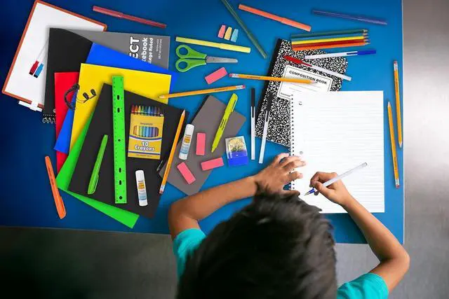 Alt view image 5 of 7 - School Supplies Kit 45 Piece Grades K-12 Back to School Essentials, Includes Folders Notebooks Pencils Pens and Much More