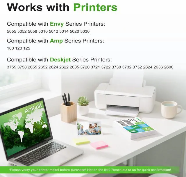 Alt view image 3 of 7 - 65XL Black Color Ink Cartridge Replacement for HP Ink 65 HP65 XL HP65XL For Envy 5055 5000 5052 5010 5070 5014 Deskjet 3755 3700 3772 2600 3752 2652 2655 2622 2640 Printer, Black Color Combo 2-Pack