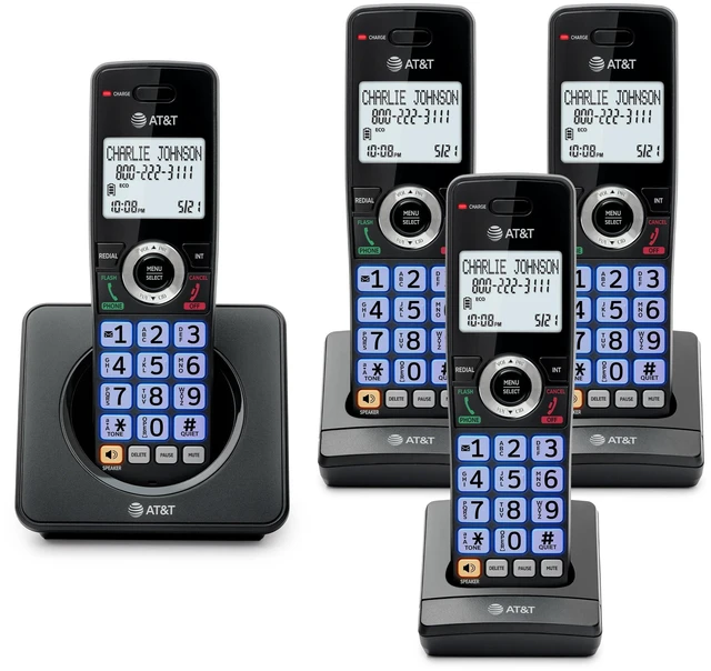 Main image of 4-Handsets Landline Home Phone with Call Blocker, Caller ID/Call Waiting, Full-Duplex Handset Speakerphone, Backlit Keypad & Display, Rechargeable Battery, ECO Mode, DECT 6.0: GL2101-41