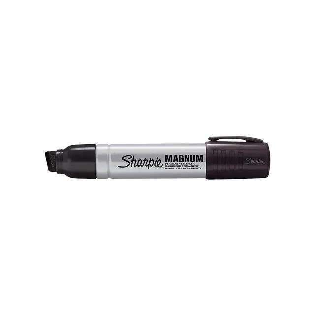 Alt view image 3 of 6 - Magnum Permanent Markers, Oversized Chisel Tip, Black, 12 Count - Office, Home, Teacher Supplies, Great for Poster Boards