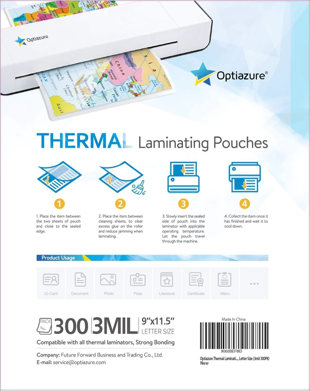 Alt view image 5 of 7 - Thermal Laminating Pouches 9"x11.5" Inches, 3mil 300Pack, Clear, Letter Size