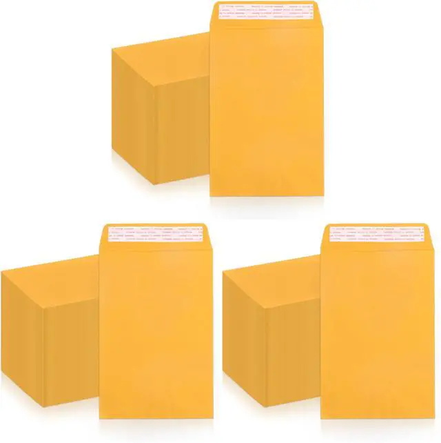 Main image of 6x9 Manilla Envelopes Self Seal 250 PCS, Small Brown Kraft Catalog Envelopes 6x9 for Mailing - 100GSM Paper (Pack of 3)