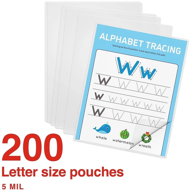 Alt view image 2 of 5 - Thermal Laminating Pouches, Letter Size, 5 Mil, 200/Pack 9 x 11.5 inch pouches for heavy-duty document protection at the office