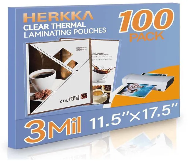 Main image of 100 Pack Laminating Sheets, Hold 11 x 17 Inch Sheet, 3 Mil Clear Thermal Laminating Pouches 11.5 x 17.5 Inch Lamination Sheet Paper for Laminator, Round Corner