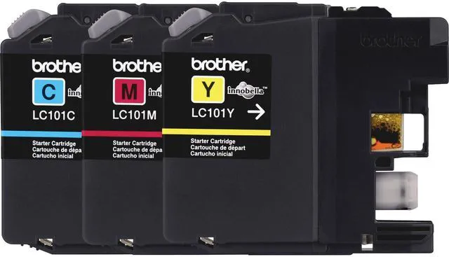Alt view image 4 of 5 - Genuine Standard Yield Color Ink Cartridges, LC1013PKS, 3-Pack, Cyan, Magenta, Yellow, 300 Pages/Cartridge