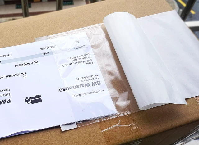Alt view image 4 of 6 - (1000 Pcs) Premium 6''x10'' Packing List Envelopes, Tailored Size for Letter-size Paper Folded in Half, Adhesive Shipping Label Pouches/Sleeves