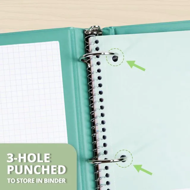 Alt view image 5 of 6 - 1 Subject Graph Paper Spiral Notebook, 140 Pages 70 Sheets, 8 x 10.5 in, School Notebooks, Graph Paper, Grid Pages, Math, Engineering: Amazon.com