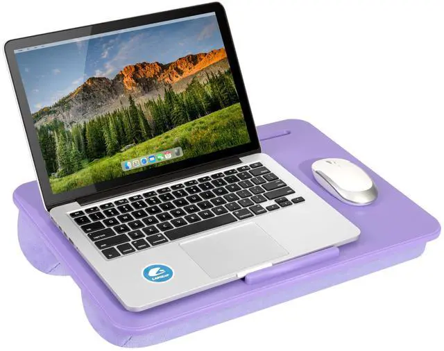 Main image of The Original Lap Desk Purple Amethyst, Fits 17" Laptops Microbead Cushion, Device Ledge, Built-In Pencil Tray, Carry Handle