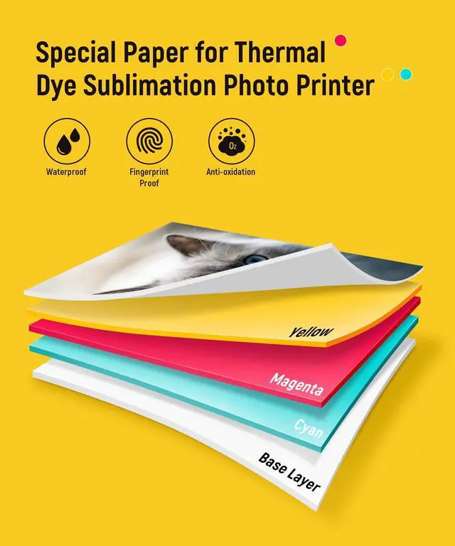Alt view image 5 of 7 - Amber M100/M200/M110/M210 4x6" Photo Printer 80 Sheets Photo Paper & 2 Ink Cartridges Refill, Dye Sublimation, Only for DHP512/DHP513/DHP514/DHP515 Printer, for Display, Framing, Scrapbook