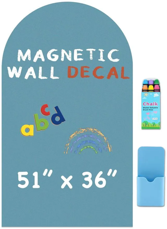 Main image of Large Arch Magnetic Wall Decal - 51" x 36" Matte Finish Chalkboard Sticker for Wall - Magnetic Board for Home(Celadon)