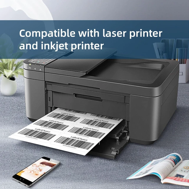 Alt view image 3 of 7 - 500 Sheets 5000 Pcs 2x4 10 Up Shipping Address Labels Compatible with Laser and Inkjet Printers, 2x4 10 Per Page Strong Adhesive Internet Mailing Shipping Labels