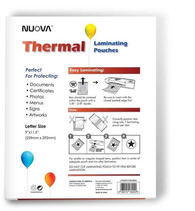 Alt view image 4 of 7 - Premium Thermal Laminating Pouches, 9" x 11.5" Letter Size, 3 mil, 300 Pack (LP300H)