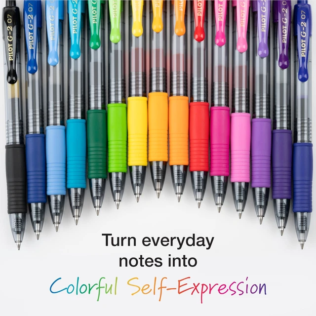Alt view image 4 of 7 - G2 Gel Roller Pens, G2 Rainbow Colors Pack, 15 Pack Pouch, Assorted