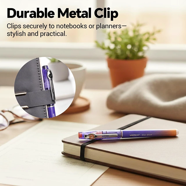 Alt view image 5 of 7 - Liquid Ink Rollerball Pens: 8ct Assorted Colors Fine Point Tip 0.7mm Roller Ball Rolling Pen for Smooth Writing Coloring Drawing Journaling No Bleed & Smear &Smudge Multi Colored