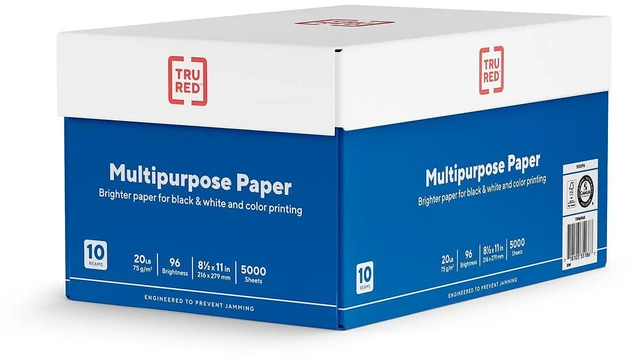 Alt view image 3 of 7 - TRU RED Printer Paper, 8.5 x 11 Inch, 20 lb., For Office, School & Home Reliable multipurpose white paper sized for everyday printing, copying, and faxing needs